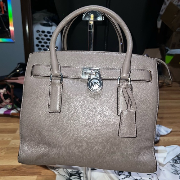 Michael Kors Gray Leather Satchel - Picture 1 of 2
